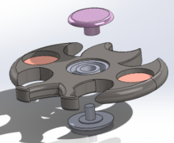 Fidget spinner assembly — cover